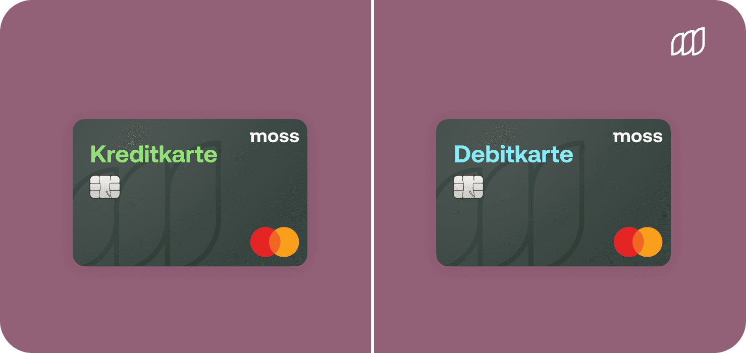 Unterschied Kreditkarte vs. Debitkarte Moss