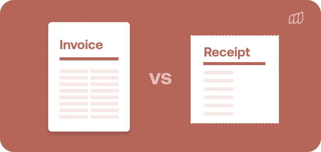 Difference invoices vs receipts