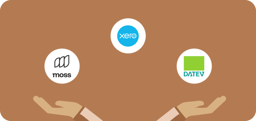 Integrate Moss in tools like Xero or Datev