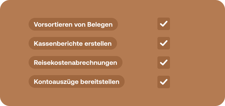 Vorbereitende Buchhaltung: Checkliste